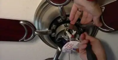 Ceiling fan installation with electrical wiring and mounting by professional electrician in Flagstaff, AZ