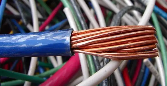 electrical wiring services showing exposed copper conductors and cable preparation in Flagstaff, AZ