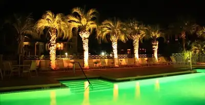 landscape lighting installation services illuminating outdoor recreational areas in Flagstaff, AZ