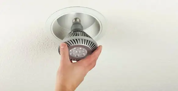 lighting installation service featuring recessed ceiling light installed by licensed professionals in Flagstaff, AZ