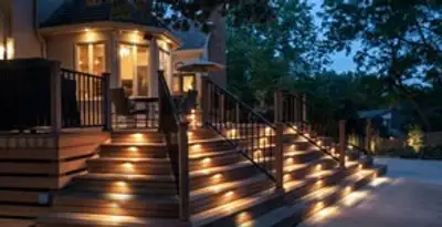 Residential electrician installing outdoor lighting for home safety in Flagstaff, AZ