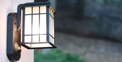 security light installation services with professionally mounted exterior wall light in Flagstaff, AZ