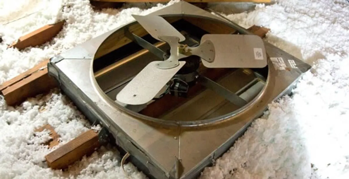 whole house fan installation services with attic-mounted ventilation unit in Flagstaff, AZ