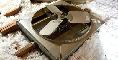 whole house fan installation services with attic-mounted ventilation unit in Flagstaff, AZ