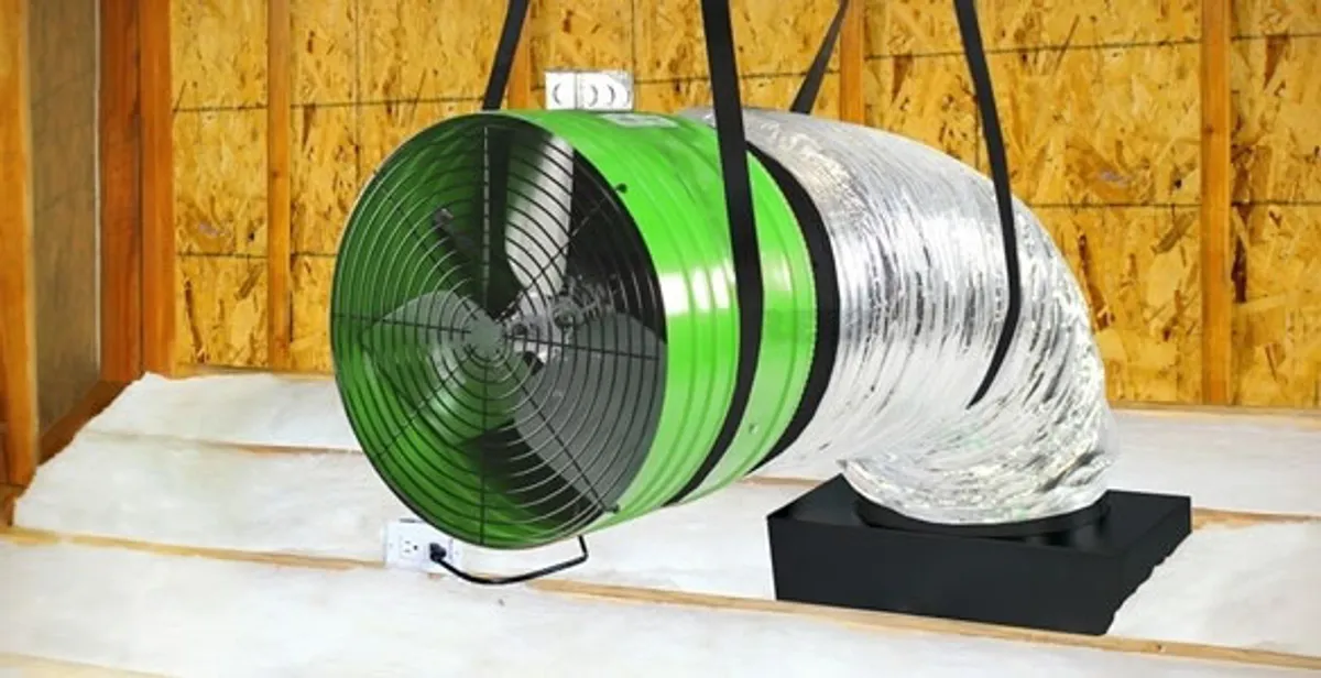whole house fan installation services with professionally mounted ventilation fan system in Flagstaff, AZ